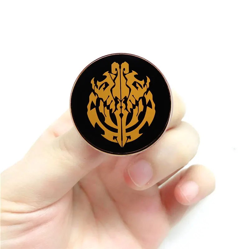 

XM-funny Fantasy adventure novel undead king guild logo pin game lover badge copper metal accessories