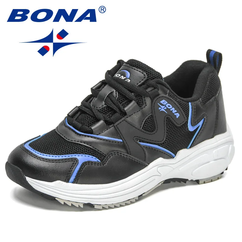 BONA 2022 New Designers Running Shoes For Women Casual Mesh Sneakers Lace-Up Female Outdoor Sports Jogging Walking Shoes Ladies