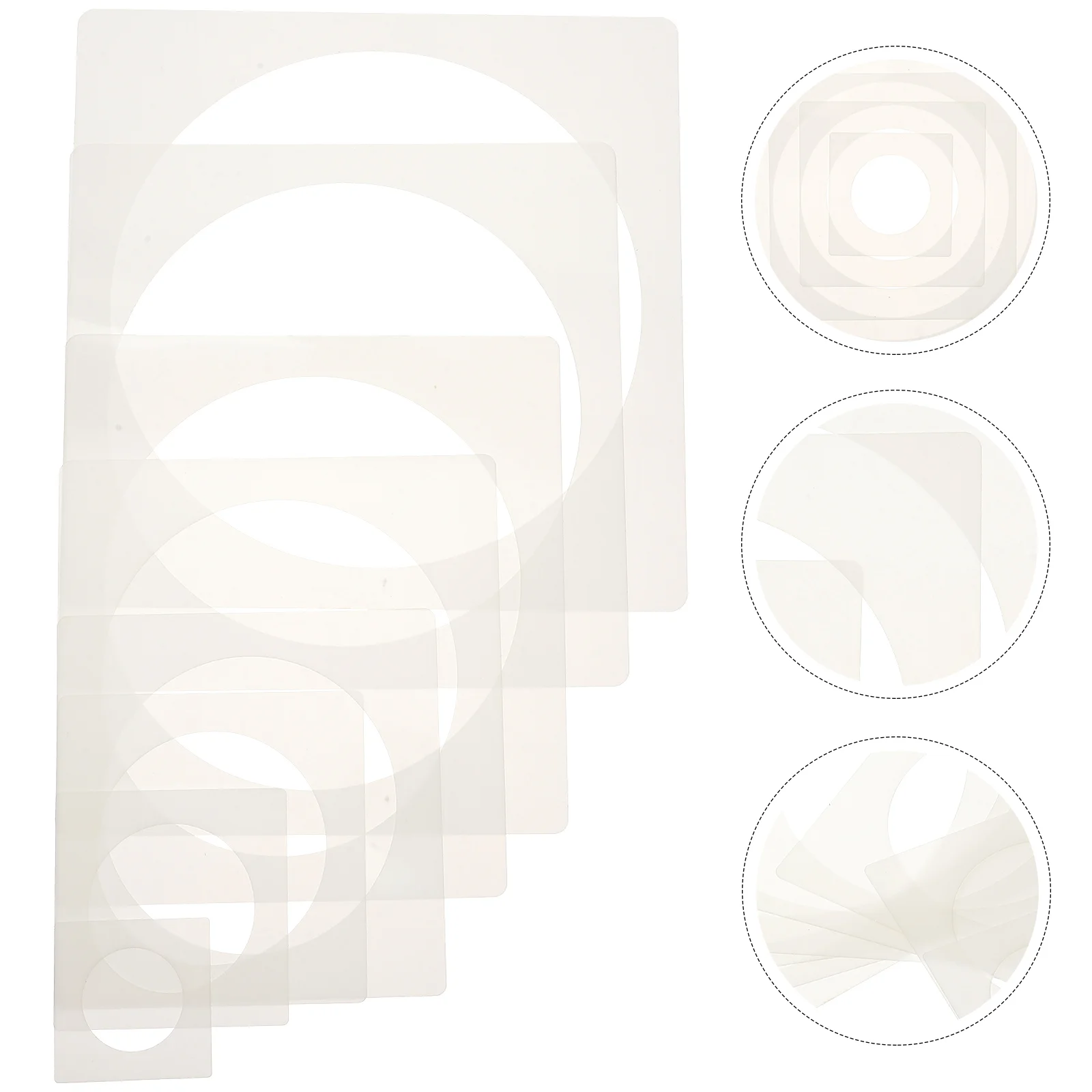 

Spray Reusable Stencils Portable Painting Crafts Round Modeling Templates Multi-function