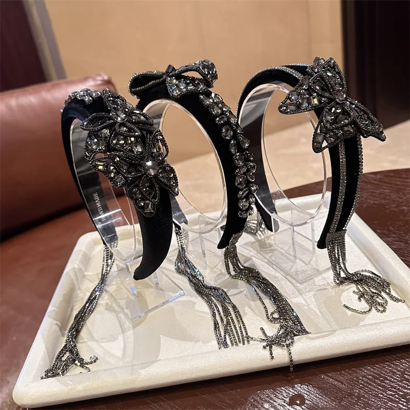 

Женская винтажная повязка для волос с бахромой