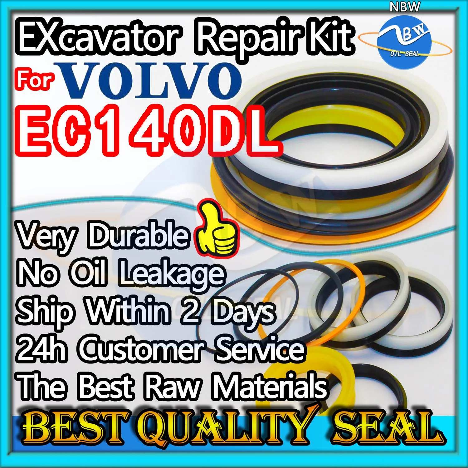 

For VOLVO EC140DL High Quality Oil Seal Kit Excavator Repair ARM Bucket Hydraulic Pump Digger Clamshell Shovel Adjust Swing Gear