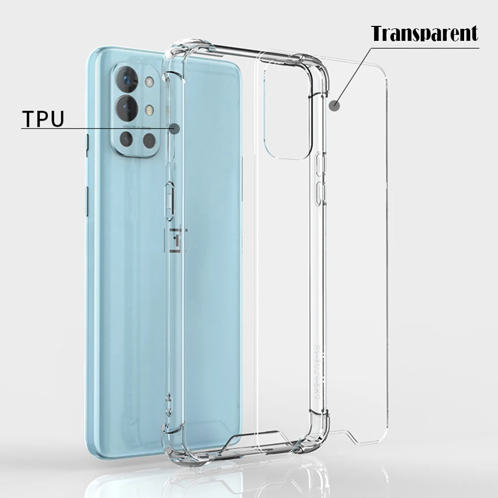 Прозрачный мягкий силиконовый чехол с подушкой безопасности для Oneplus Nord 2T CE Ace 2 3