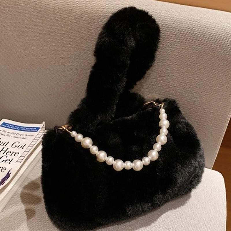 

Сумка-мессенджер Женская Вельветовая, модный портативный саквояж на плечо с жемчужинами и бусинами, сумочка на осень-зиму