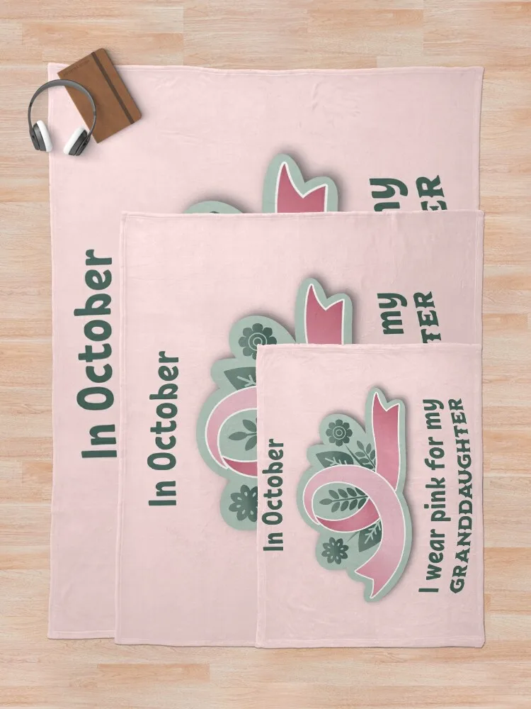 Я ношу розовый для моей внучки - одеяло с информацией о раке молочной железы