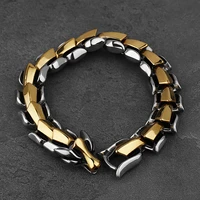 viking ouroboros retro hip hop never fade stainless steel fashion jewelry bracelet street culture strap valknut gift bag