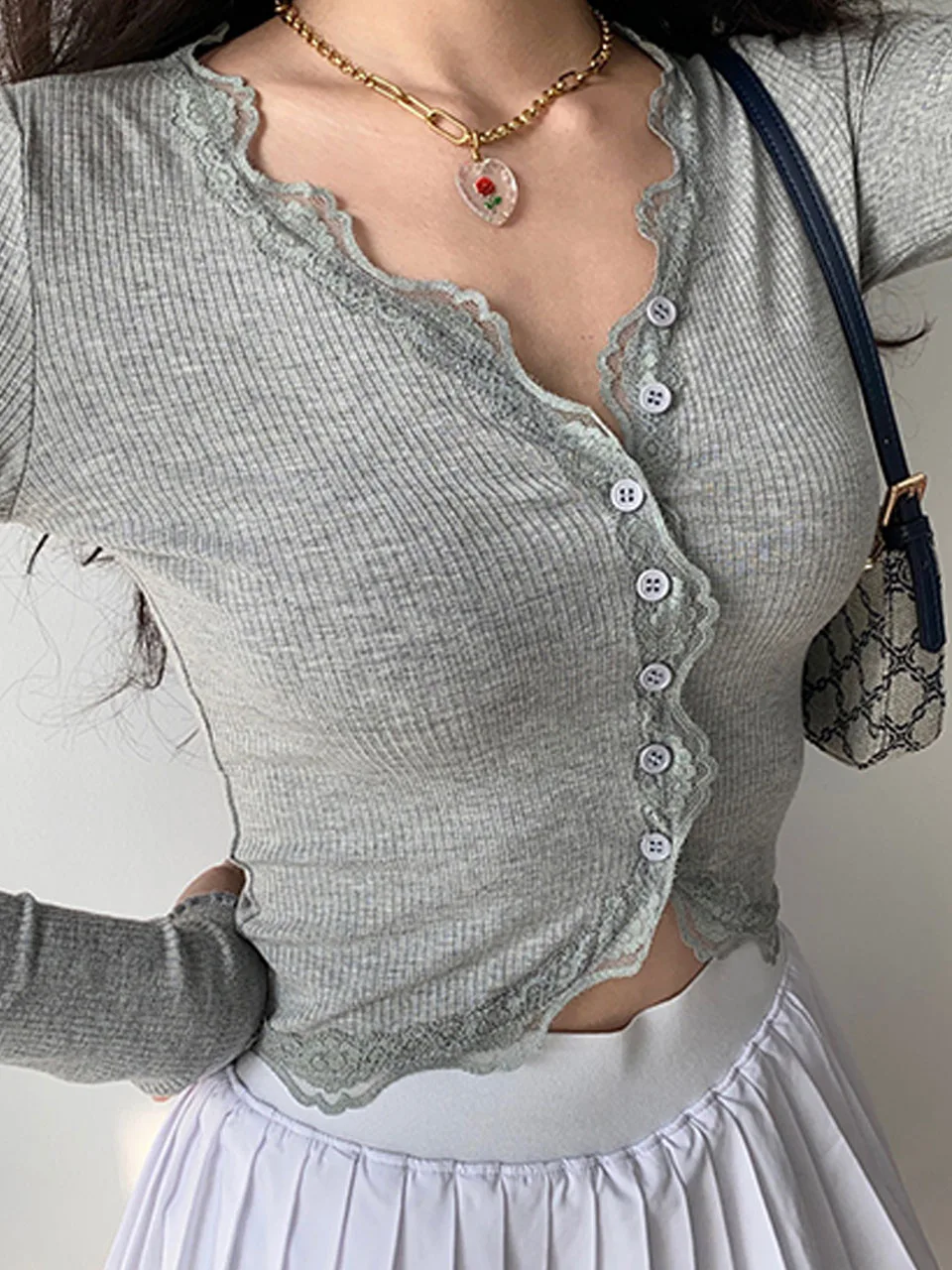 Autumn Winter V-Neck Knitted Cardigans Women Single Breasted Lace Loose Sweaters Female Casual Cardigan Soft Streetwear Knitwear