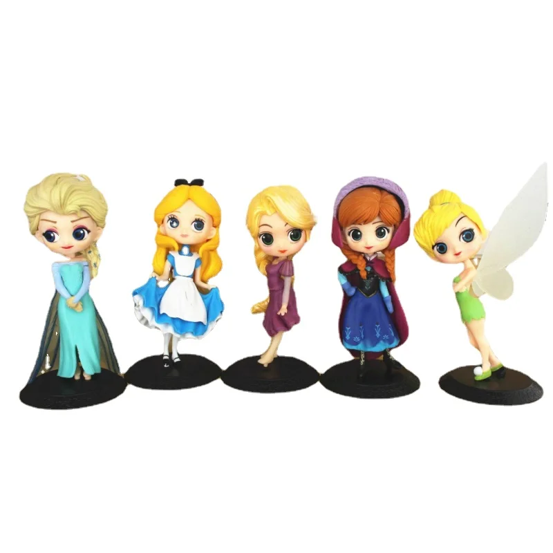 

Disney Film characters Elsa Anna Alice Action figure Desktop ornaments Children's gifts Model Toys Tide Play Collecting dolls