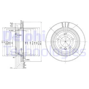 

Задний тормозной диск DELPHI BG3042 E39 298 × 20