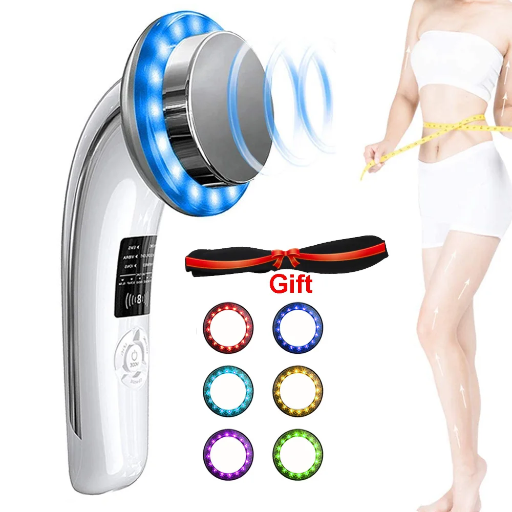

6 In 1 Ultrasonic Cavitation Machine Slimming EMS Body Facial Anti Cellulite Burn Fat Weight Loss LED Therapy Face Massager