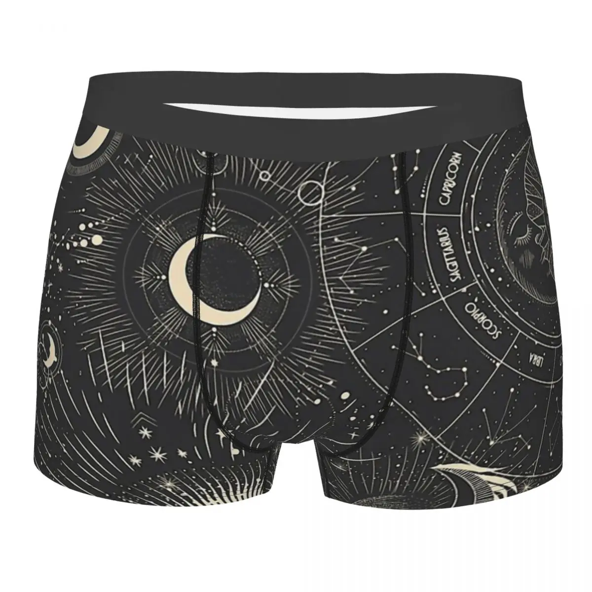 

Space Patterns Man's Boxer Briefs Underwear Constellation Universe Planet Hand Drawn Symbols Breathable High Quality Gift Idea