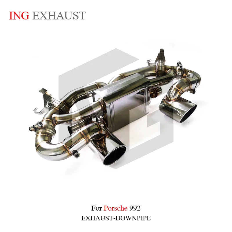Выхлоп ING Performance из нержавеющей стали Catback для Porsche Mambo 911 992 Турбо-вверх Центральный