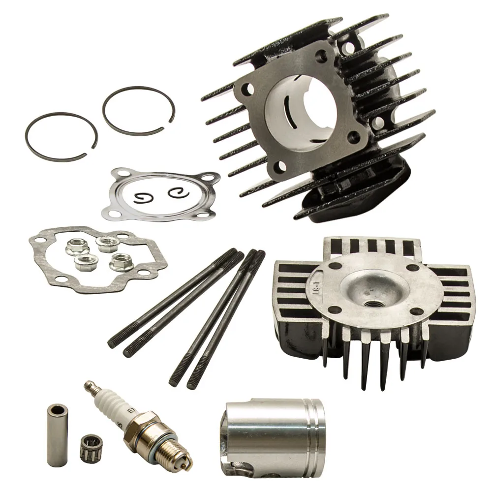 

50cc Stock Cylinder Head Piston Assembly Kit for Yamaha PW50 81-09 QT50 1979-87