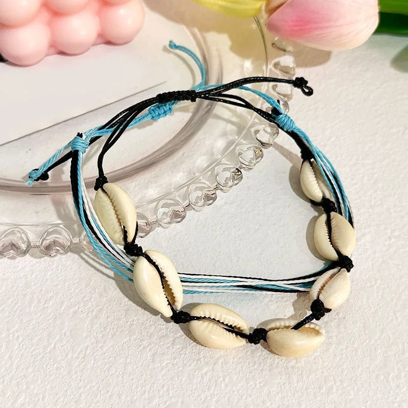 Multi-layer Ankle Bracelet Shell Anklets For Women Leg Foot Rope Chain Beach Boho Jewelry Gift Tobilleras