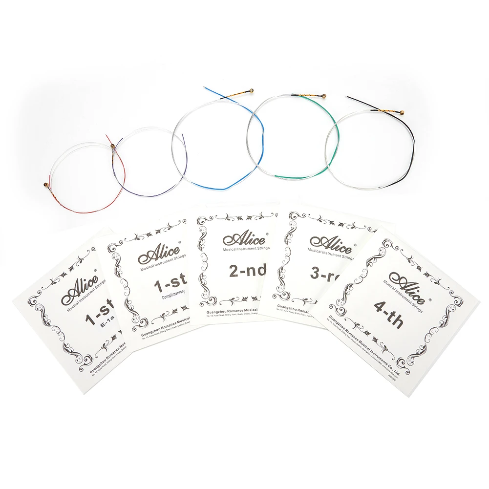 

Strings Violin Replace Parts Replacement Set Silver Winding Steel Core For 4/4 3/4 1/2 1/4 1/8 Melodious Plated Steel