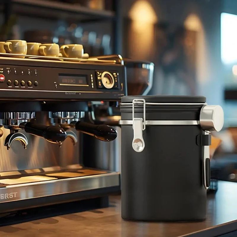 1800 мл канистра для кофе из нержавеющей стали герметичный контейнер с датой