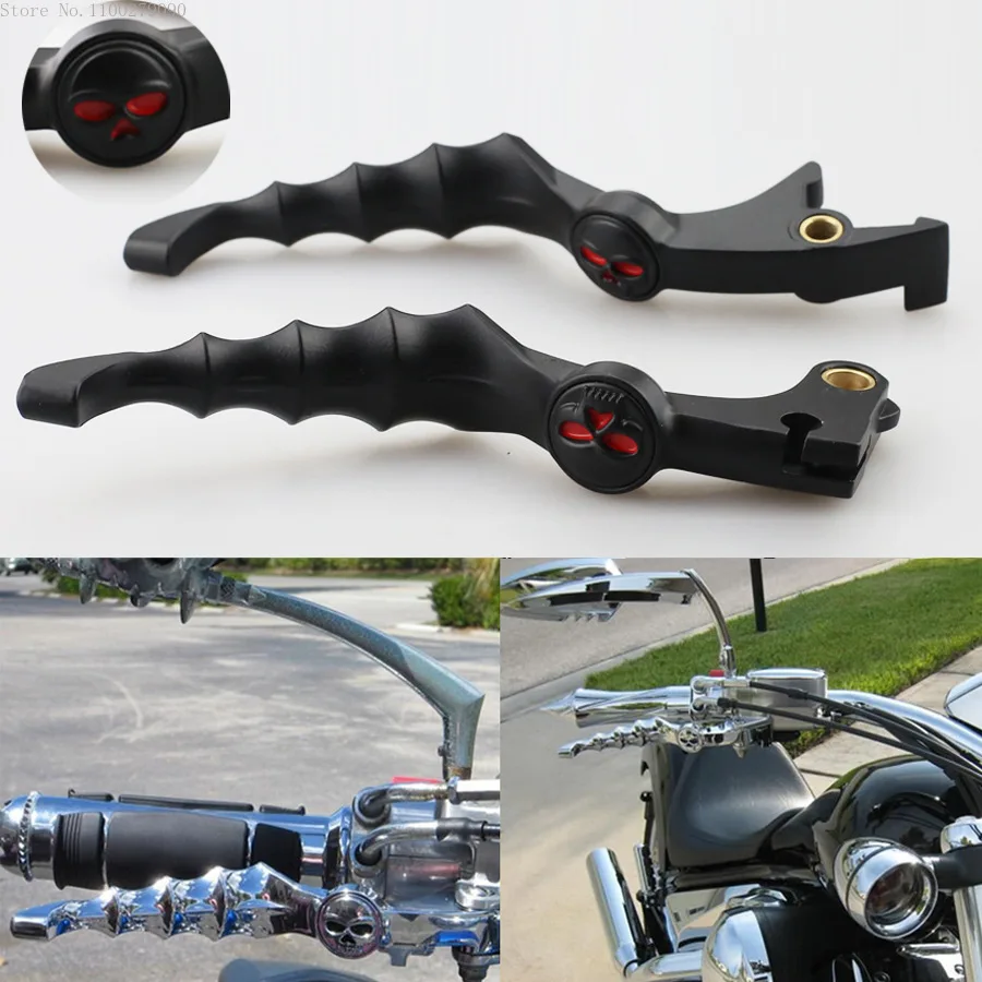 

Motorcycle Parts Black Skull Hand Levers Brake Clutch Lever For Honda Fury Shadow VTX VT 600 CB750 Ace Magna Nighthawk Spirit