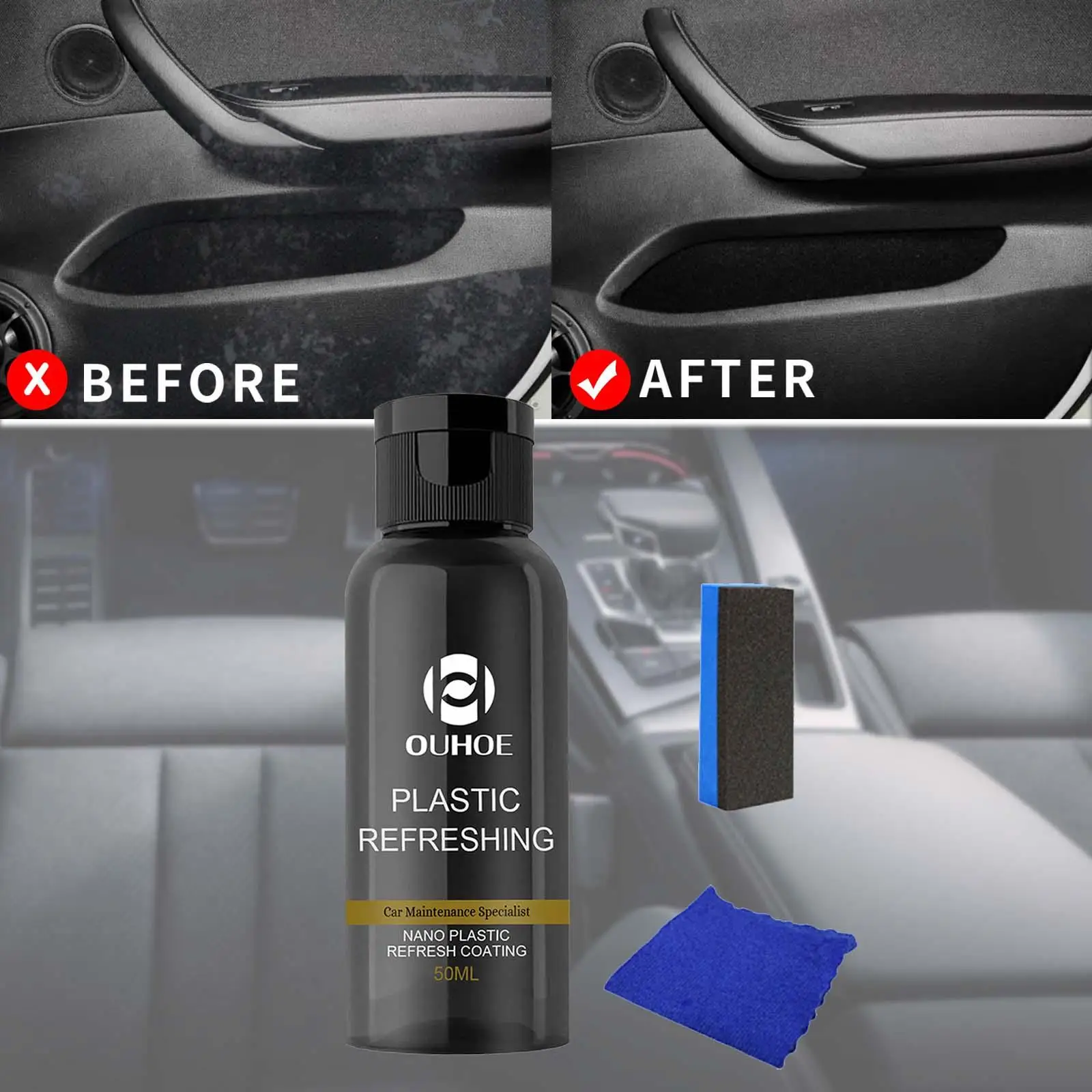 

Restorer, Revitalizing Coating Agent, Parts Retreading Agent for Cars Automotive Interior Exterior