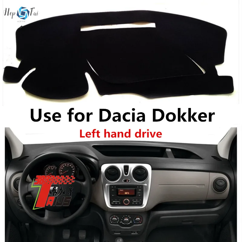 

Taijs Left Hand Drive Car Dashboard Mat Dash-Mat for Dacia Dokker Sunshade Good Polyester Material Anti Sunny Hot