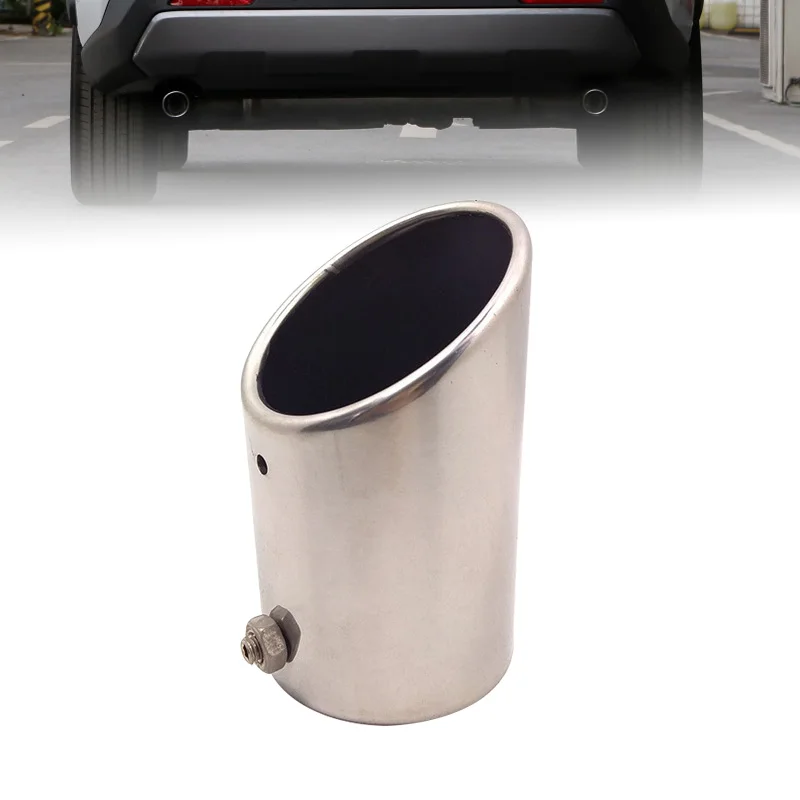

Car exhaust pipe for Toyota RAV4 silver oblique stainless steel muffler tail throat decoration tail pipe accessories