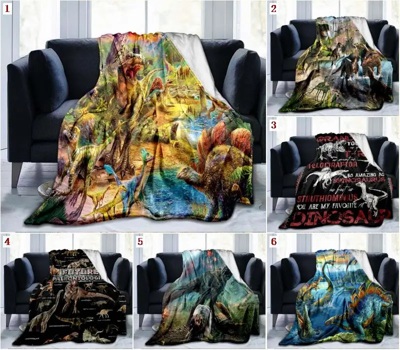 

Animal dinosaur Ancient creatures 3D Printed Blanket Bedspread Flannel Home Blanket Plush Soft Comfortable Home Decor Blanket