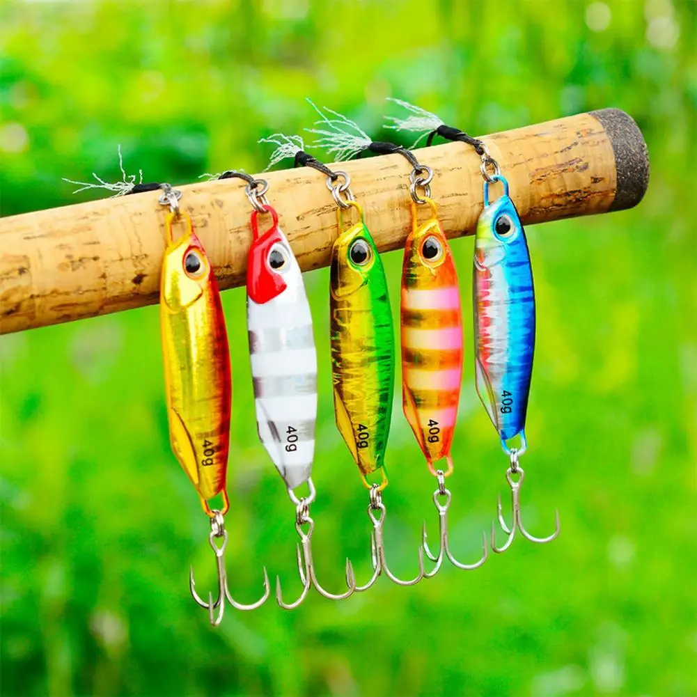 

40g Metal Long Shot Hard Lure Slow Sinking Fall Jig for Angling