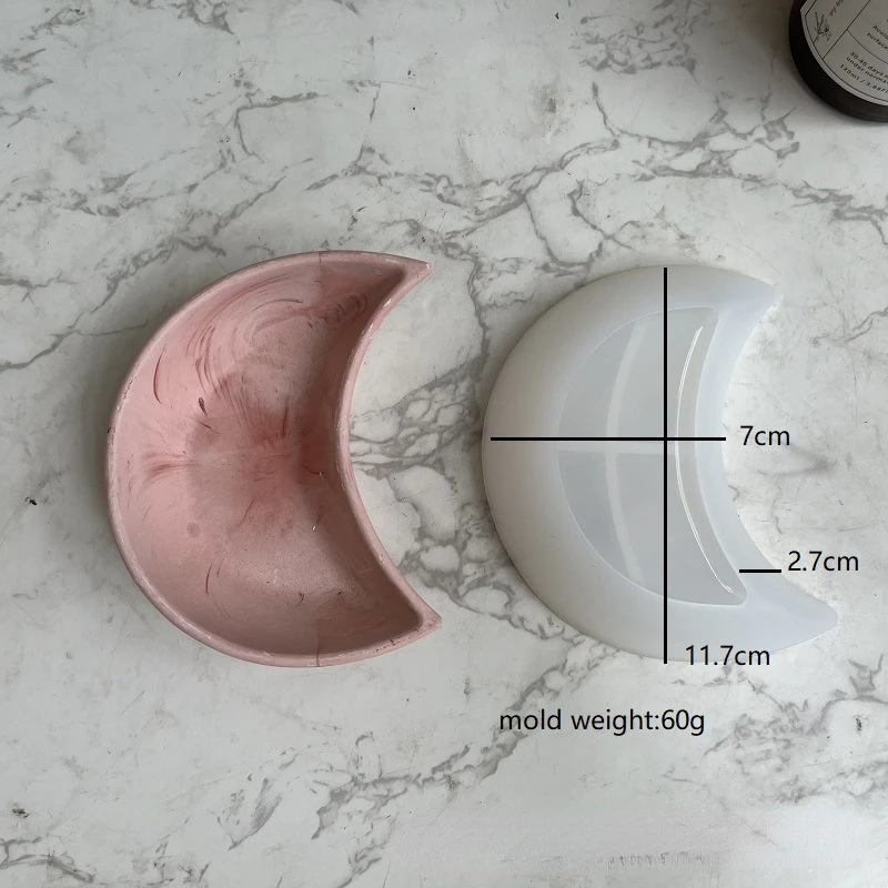 Силиконовая форма Moon коробка для хранения зеркальная гипсовая смола сделай сам