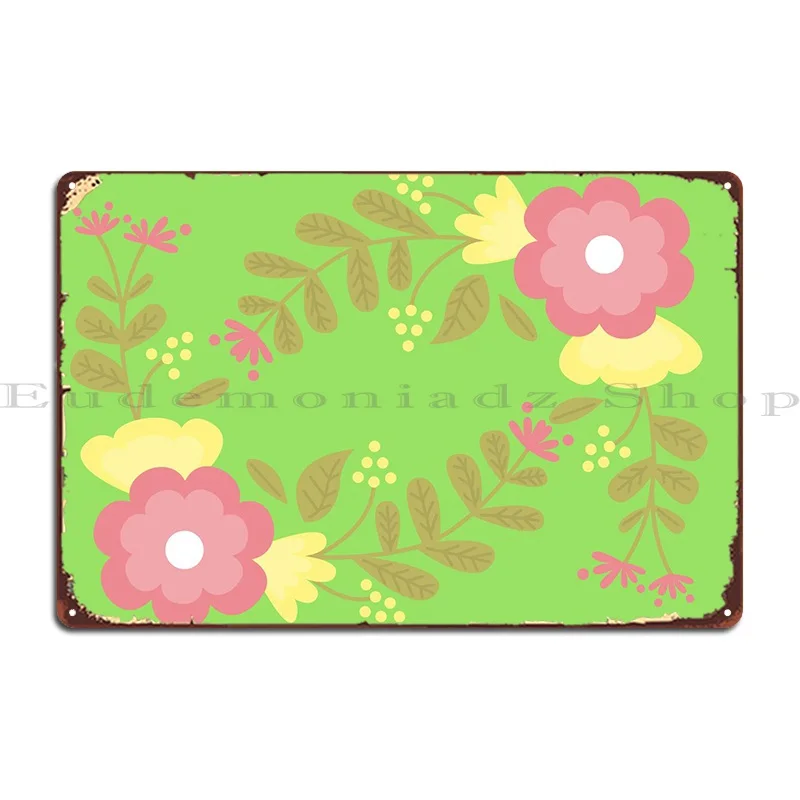 

Красивый цветок искусство металлическая фотография таблички дизайн клуба жестяной знак плакат