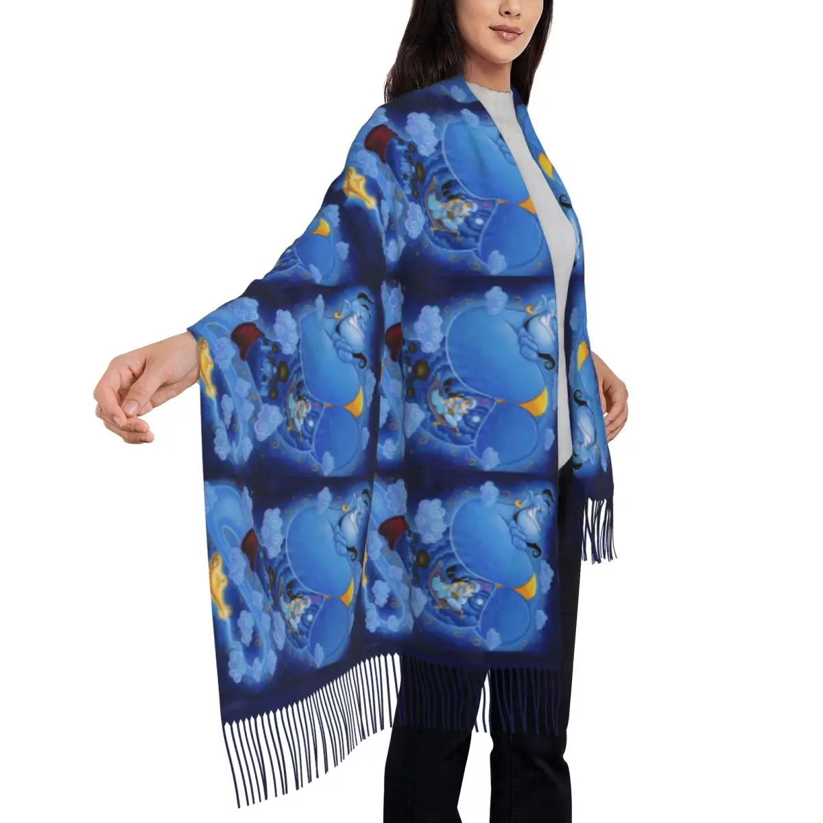 Шарф Aladdin на заказ женский длинный зимний осенний теплый шарф с кисточками шарфы