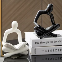 abstract thinker statue miniature nordic home decor resin figure face abstract sculptures home decoration accessories room decor