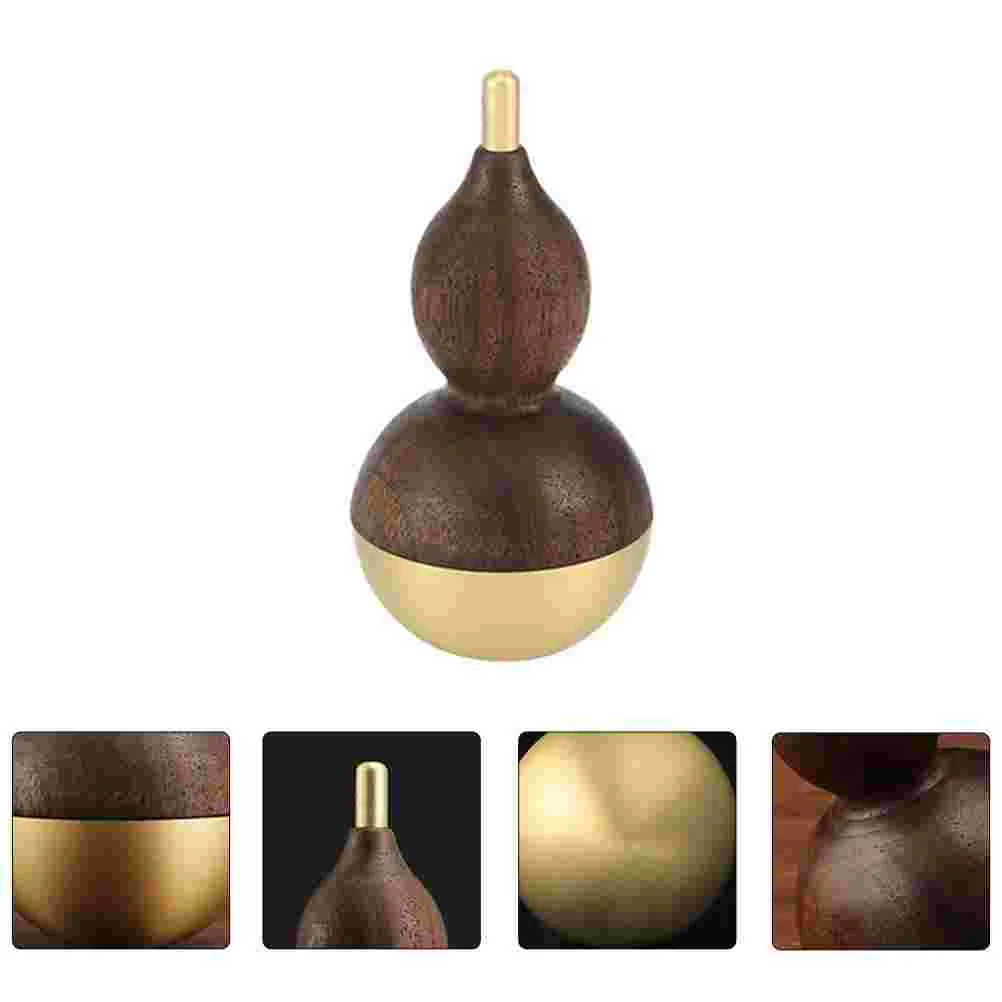

Gourd Statue Chinese Crafts Decor Brass Gourds Good Figurine Luck Success Fengshui Lu Hu Lou Wu Wooden Ornament Bagua Ornaments