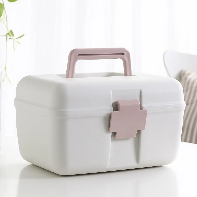 

Creative Home Medicine Organizer Portable Handheld First Aid Medicine Box Large Capacity Household Miscellaneous Storage Tools