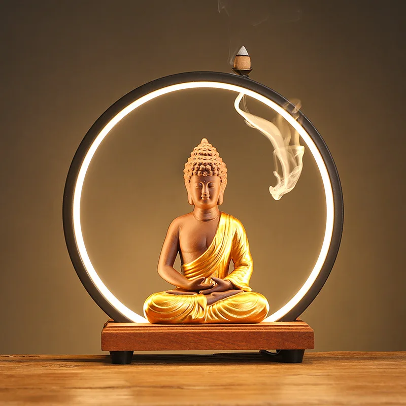 

Tathagata sandalwood incense, agarwood, backflow incense burner, indoor incense, creative Zen tea ceremony, entrance, decoration