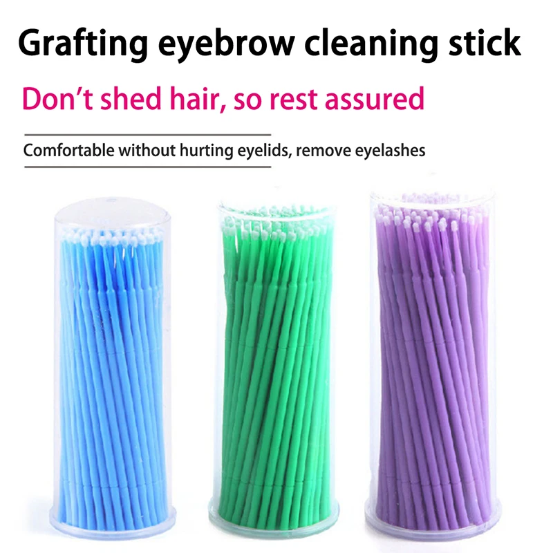 

100 / Batch Disposable Eyelash Brush Swab Micro Brush Eyelash Extension Tool Removal Tool Applicator