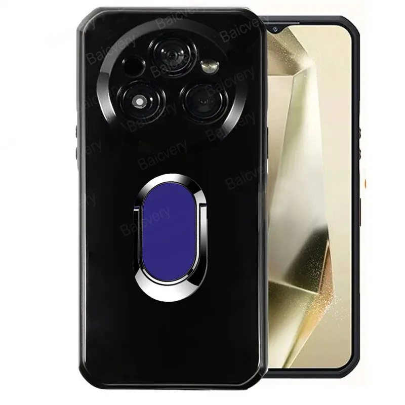 Фото Для Oukitel WP35/WP35S/WP35 Pro/WP55/WP55 Pro силиконовый мягкий чехол магнитный металлический держатель для кольца на палец №3