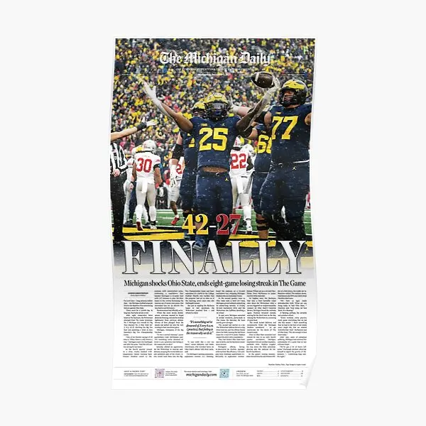

12 1 Мичиган ежедневная передняя крышка плакат забавная картина украшение винтажная роспись настенная печать комната современный Декор без рамки