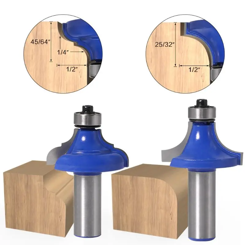 

12mm " Shank Corner Round Over Router Bit with Bearing Milling Trimmer Drop ship