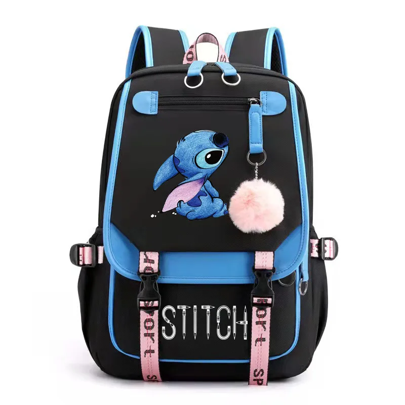 Рюкзак Disney Stitch Mochila Feminina школьные сумки с зарядкой через USB рюкзак для ноутбука