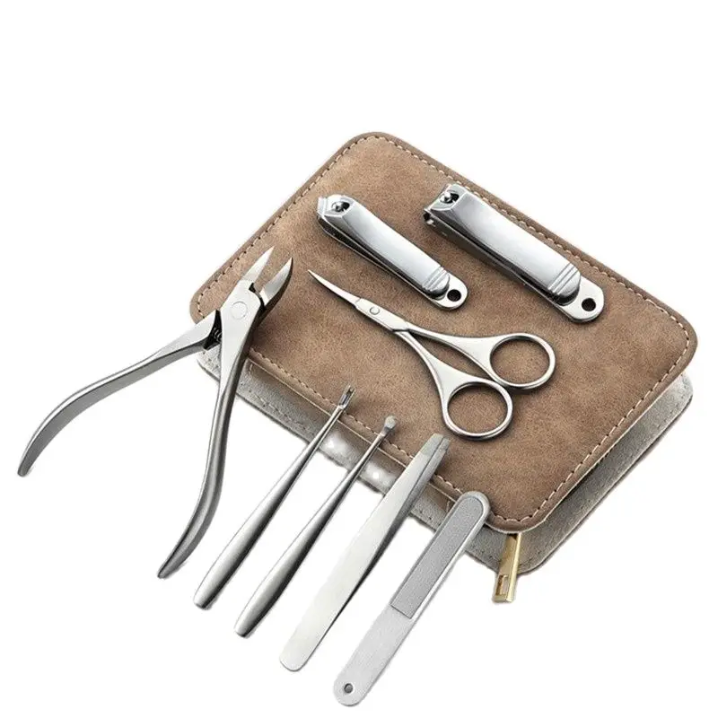 

Qmake 8 Pcs Nail Cutter Professional Pedicure Scissors Set Stainless Steel Eagle Hook Portable Manicure Nail Clipper Tool Set