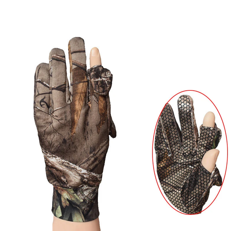 

Anti-slip Camouflage 2 Fingers Cut Cycling Gloves Fishing Sports Thin Fleece Camping Hiking Hunting Cycling Half Finger Gloves