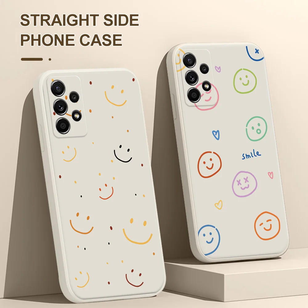 

Smile Case for Samsung Galaxy A54 A34 A14 A52S A52 A53 5G A13 A33 A32 a12 S22 S23 Ultra S21 S20 FE S 23 Plus Ultra Case Cover