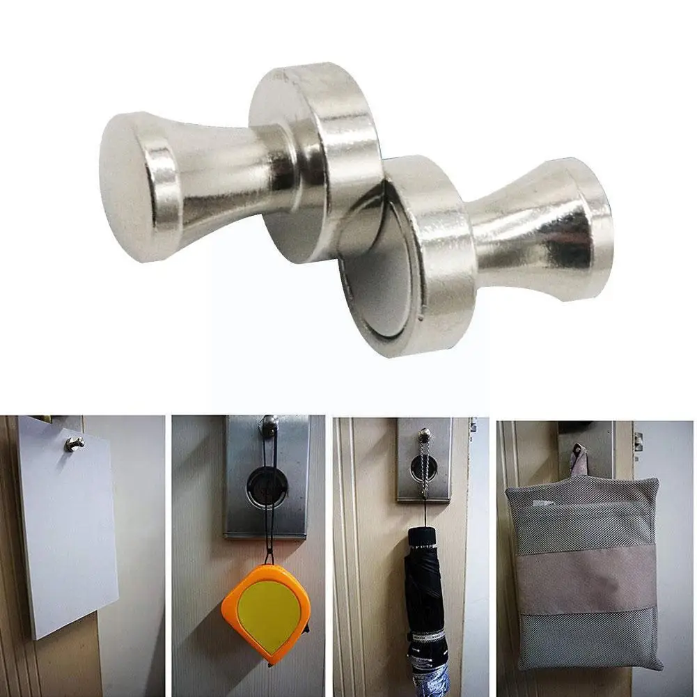 

Magnetic Coat Hooks Knobs Neodymium Storage Holder Shelf Pin Hook Storage Hanger M7u0
