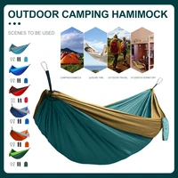 nylon parachute hammock for hiking travel outdoor hunting survival portable hammock garden yard patio leisure hanging bed
