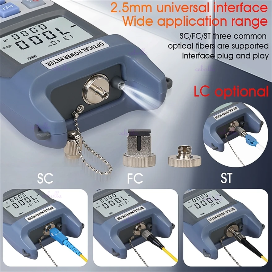 

FTTH AUA-G710A/G510A Fiber Optical Power Meter SC/FC Connector Fiber Optical Cable Tester -70dBm~+10dBm/ -50dBm~+26dBm