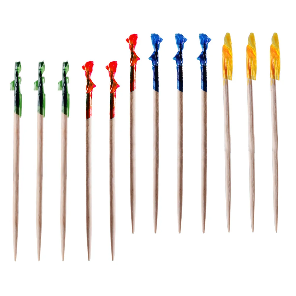 

Picks Cocktail Toothpicks Wooden Sticks Decorative Appetizer Fruit Party Drinks Skewers Disposable Forks Sandwiches Pick Martini