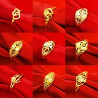 vamoosy 24k gold thin chain rings for women girls fashion irregular finger thin rings gift 2022 female wedding jewelry whosale