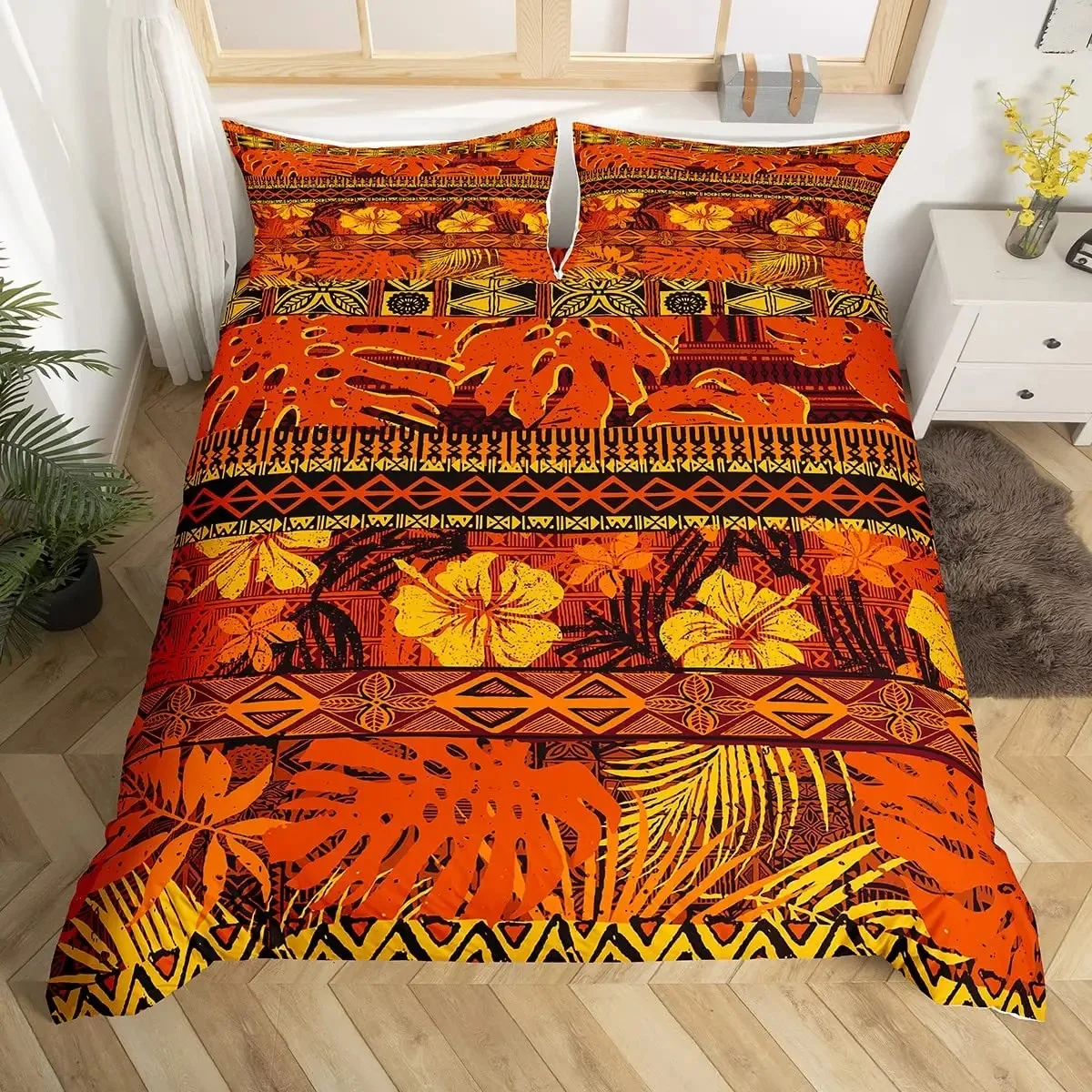 Rainbow Duvet Cover Kawaii Tropical Fruits Bedding Set Pineapple Kiwi Lemon Doughnut Orange Cherry Strawberry Comforter