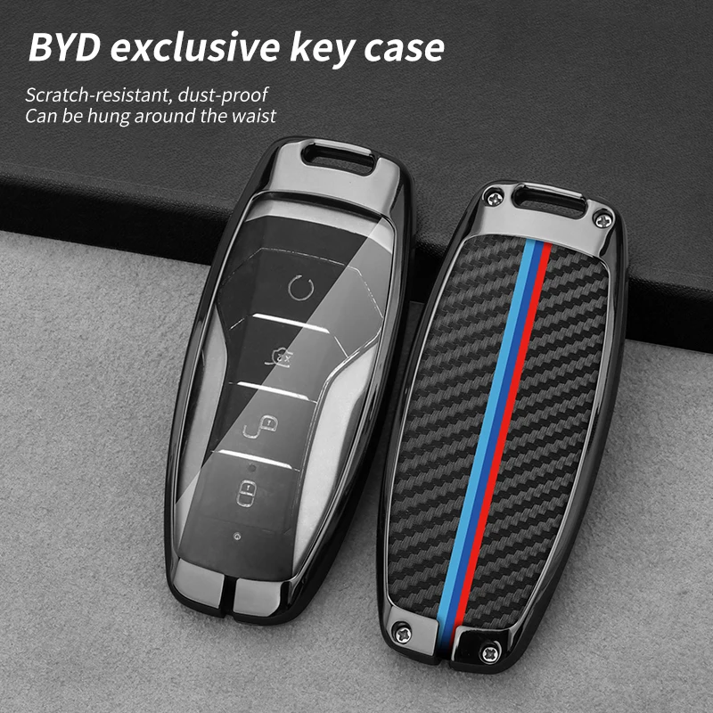 

Car Key Case Metal Cover Shell for BYD Song Dmi Max Qin PLUS Han EV Tang DM Pro Yuan Keychain Protector Auto Accessories