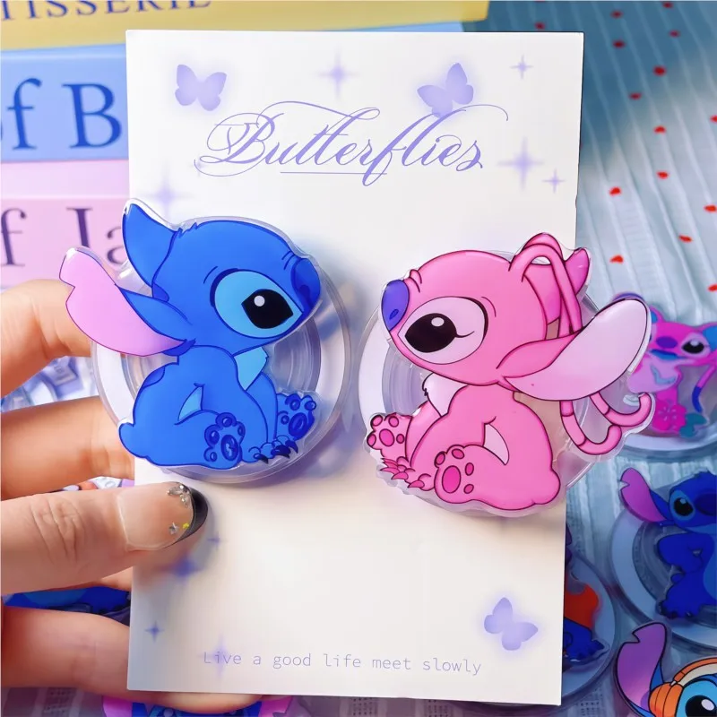 Фото Корейский милый мультяшный держатель-подставка Stitch Griptok для телефона с магнитом MagSafe для iPhone 16 15 14 17 Pro, Samsung. Отличный подарок. №1