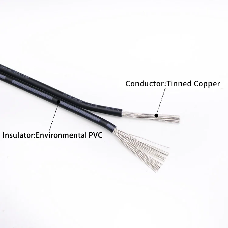 Электрический медный провод UL2468 2-контактный  белый, черный, красный