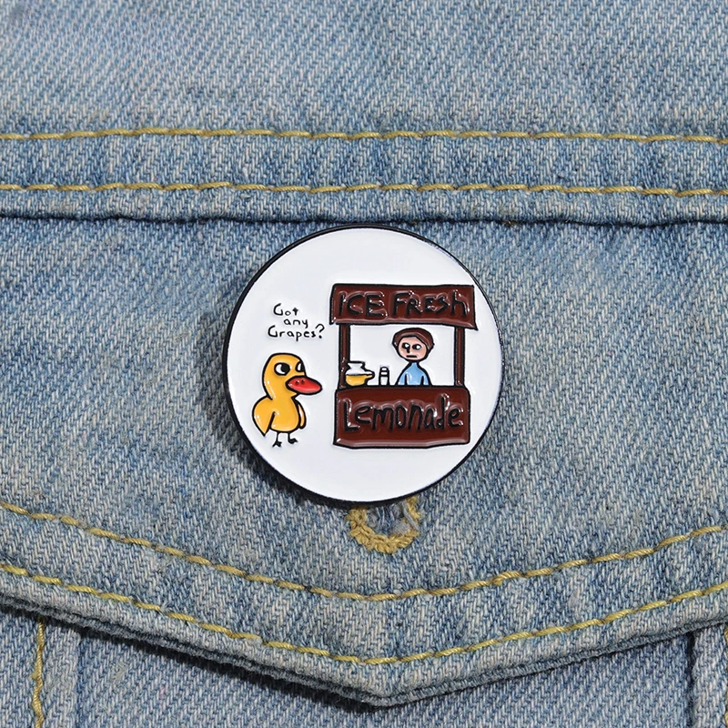 Забавная история эмалированные булавки в виде винограда булавка утки брошь на